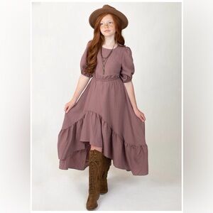 NEW JOYFOLIE Mia Joy Girls Size 8 Gabriella Maxi Dress in Orchid